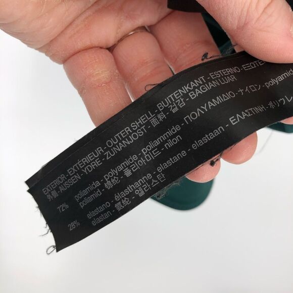 Zara One Piece Swimsuit Womens Medium Green Deep V Neck Open Back - Picture 7 of 13